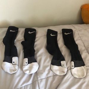 Black and White Nike Elite Socks